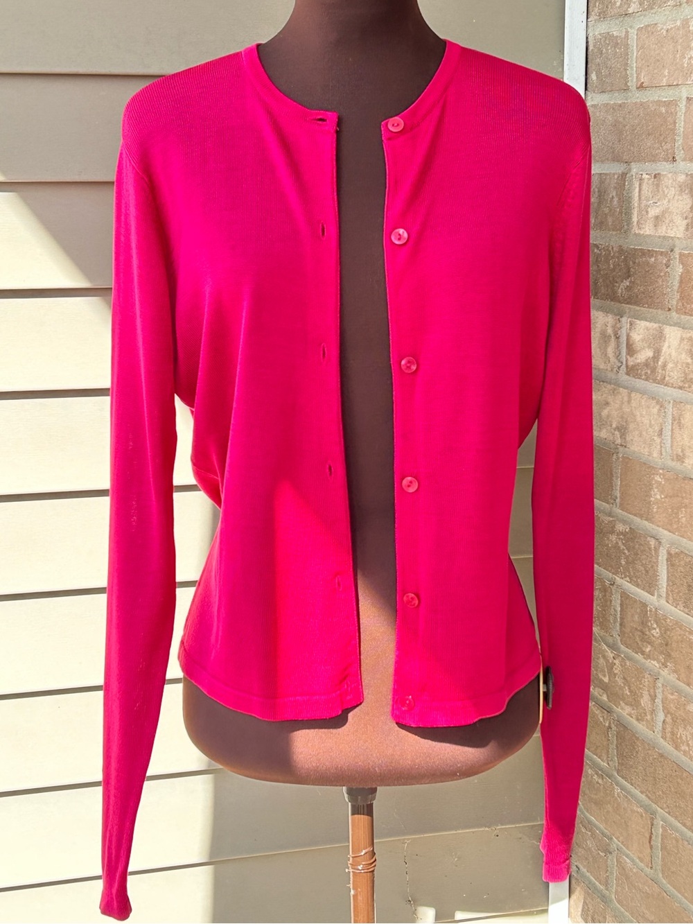 VTG TALBOTS s8 💯silk Ltwt Cardigan-beautiful & in pristine condition